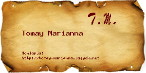Tomay Marianna névjegykártya